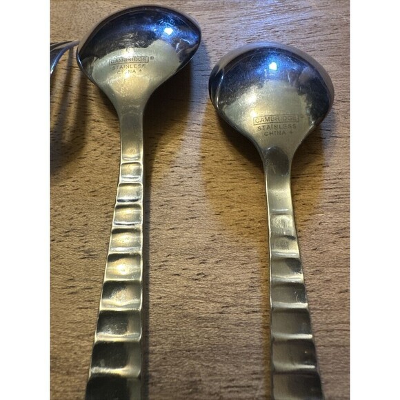 Cambridge Fracto 5 Piece Stainless Modern Flatware - Picture 8 of 9